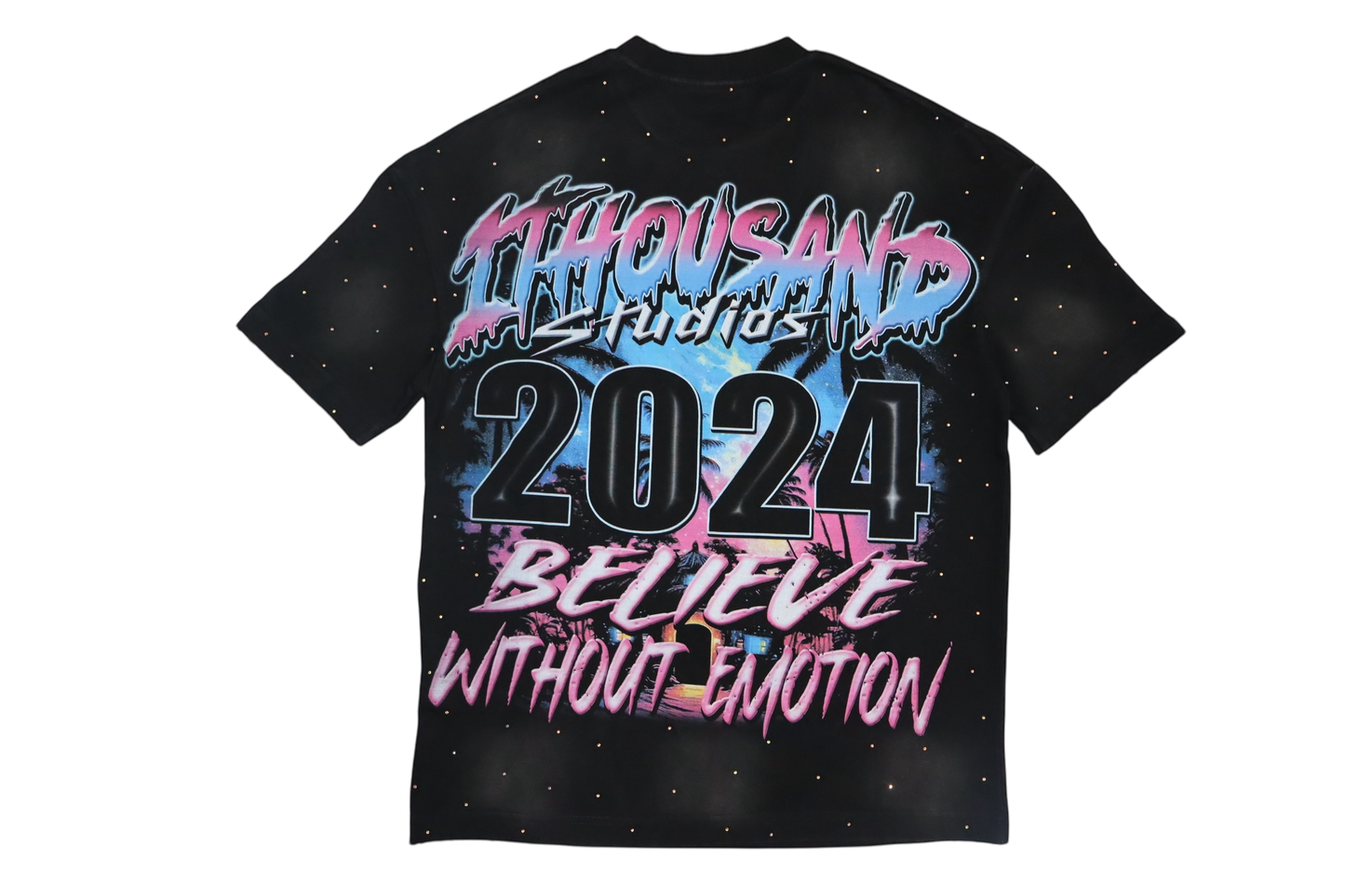 Believe Without Emotion T-Shirt (RHINESTONES)